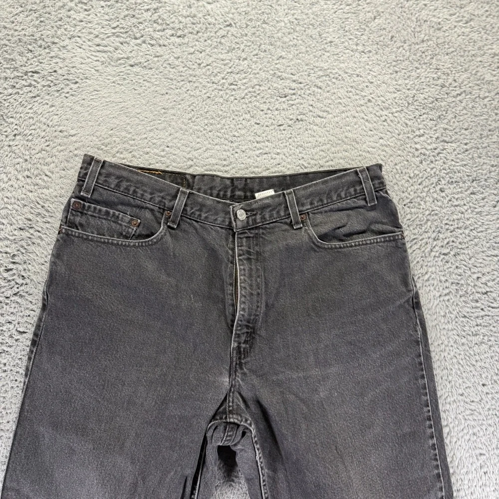 Vintage‎ Levi's Jeans Men 36x30 Black Cotton Denim Straight Relaxed Travel Baggy
